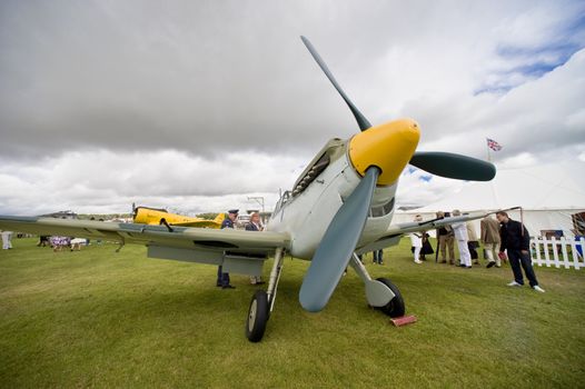 75 Years of the Spitfire celebrated at Goodwood.  Goodwood celebrates its aviation heritage each year at the Revival with some stunning aerial manoeuvres throughout the skies above this former WWII aerodrome.  During the 1940s, RAF Westhampnett (as it was known then ) was one of the RAF?s most active airfields, a satellite station to Tangmere and a Battle of Britain site.