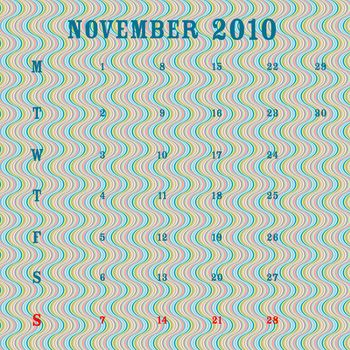 november 2010 calendar, vector art illustration