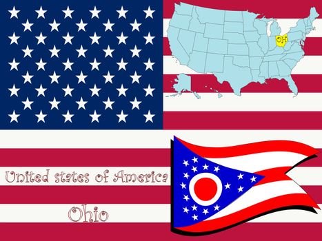 ohio state illustration, abstract vector art