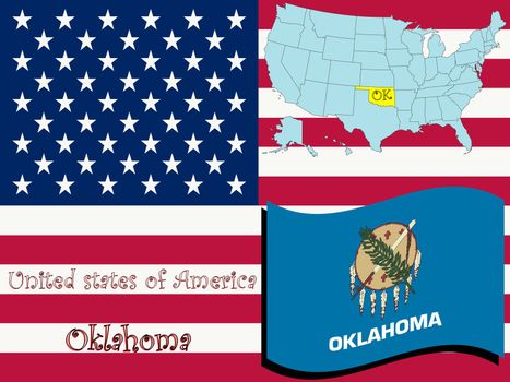 oklahoma state illustration, abstract vector art