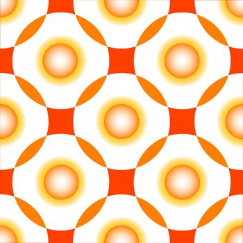 orange circles seamless pattern, abstract art illustration