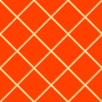 orange seamless ceramic tiles, abstract texture; vector art illustration