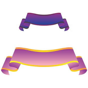 purple banners, vector art illustration; more drawings in my gallery