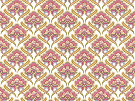 retro seamless pattern, abstract texture; vector art illustration