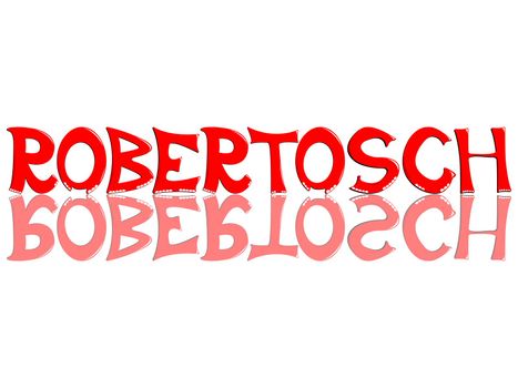 robertosch letters composition, abstract vector art illustration