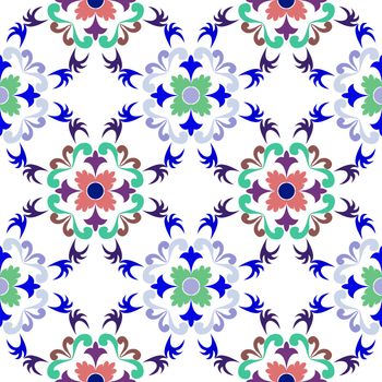 seamless floral pattern, vector art illustration