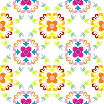 seamless floral pattern, vector art illustration