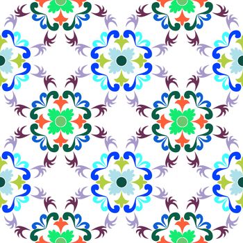 seamless floral pattern, vector art illustration