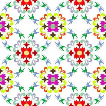 seamless floral pattern, vector art illustration