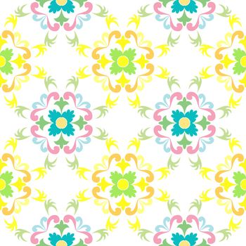 seamless floral pattern, vector art illustration