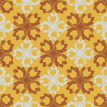 seamless flowers pattern, abstract texture; vector art illustration