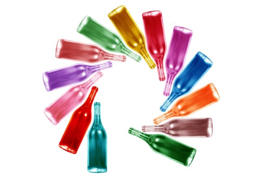 Colorful bottles Circle