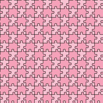 seamless puzzle with mixed pink colors, abstract art illustration