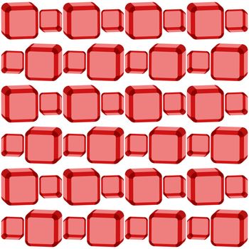 seamless red cubes texture, abstract pattern; art illustration