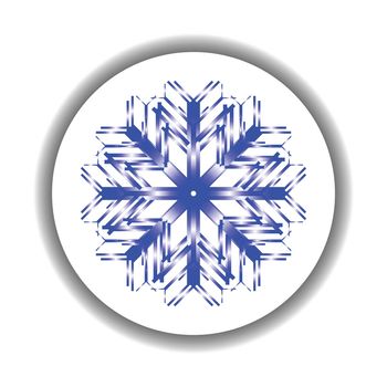 snow flake medallion, vector art illustration, easy to change colors