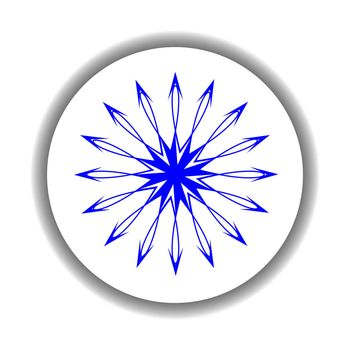 snow flake medallion, vector art illustration, easy to change colors