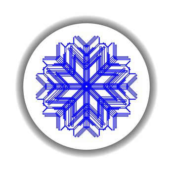 snow flake medallion, vector art illustration, easy to change colors