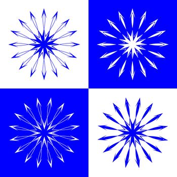 snow flakes, vector art illustration; easy to change colors