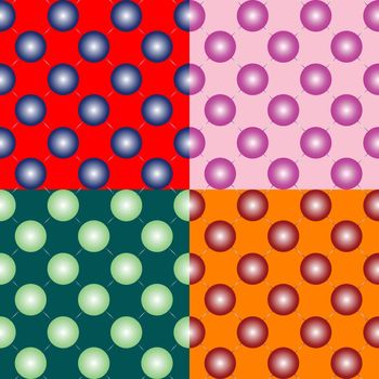 spheres seamless pattern, vector art illustration