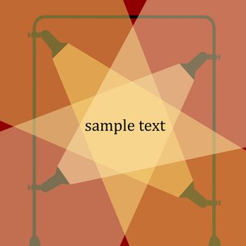 spotlight with sample text space, vector art illustration