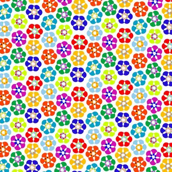 strange flowers pattern, vector art illustration; more patterns and textures in my gallery
