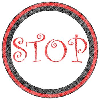 stop rubber stamp, isolated on white background, abstract vector art illustration