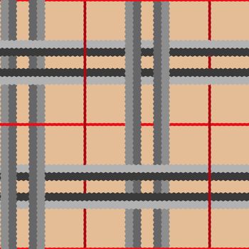 striped zig-zag mesh, abstract art illustration