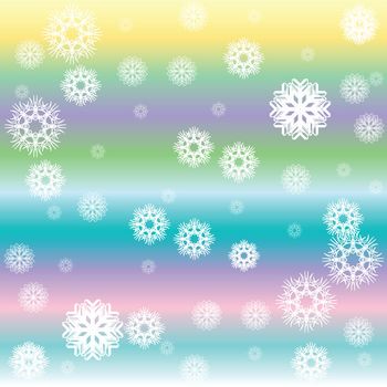 stripes and white snow flakes, vector art illustration