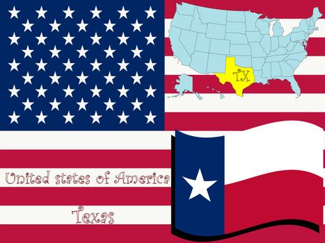 texas state illustration, abstract vector art