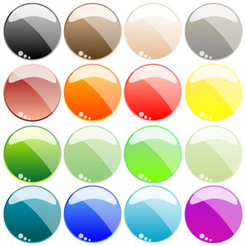 web buttons isolated on white background, abstract art illustration