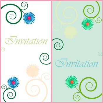 wedding invitation, abstract vector art illustration