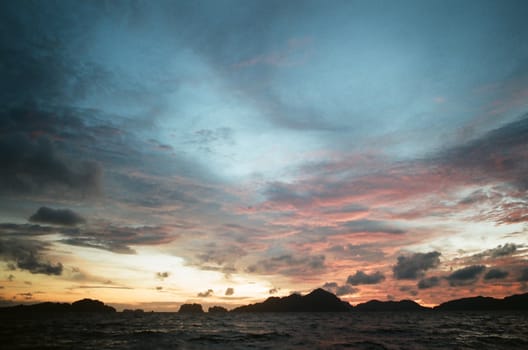 sunset of a stormy day, taken in philippines