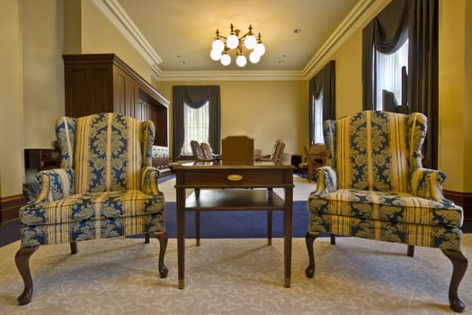 Antique Furniture in Historic Building Conference Room