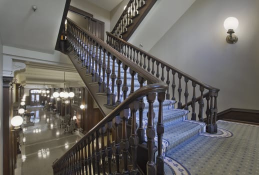 Stairs to Courtroom in Historic Pioneer Courthouse