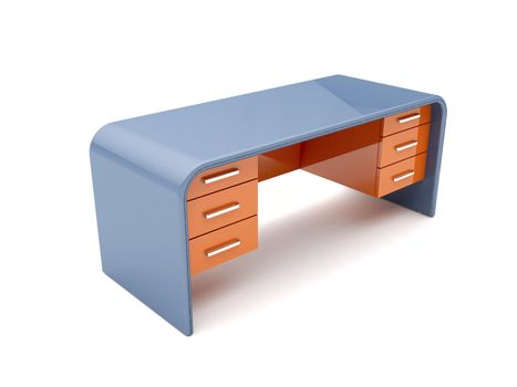 Minimalistic designed desk - 3d image