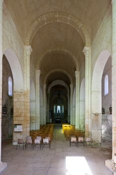 interior of chruch in La Celle, Centre, France