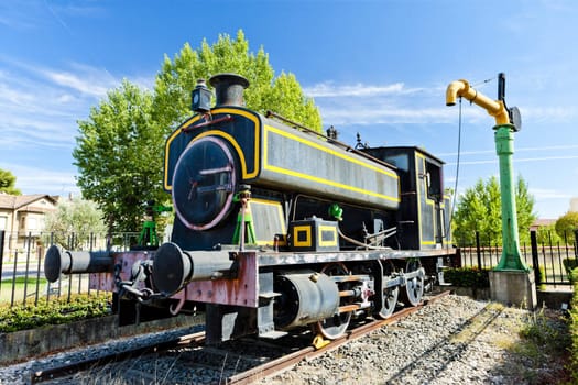 steam locomotive, Venta de Banos, Castile and Leon, Spain