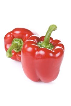 Red peppers isolated on white background