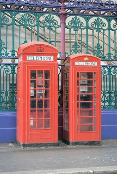 Telephone boxes in smithfield market london