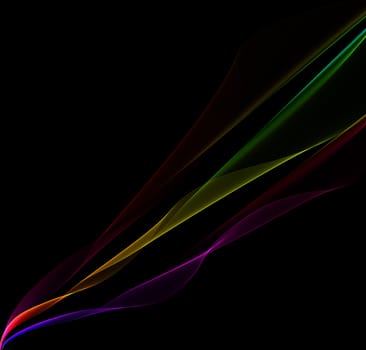 elegant background with rainbow smoke on a black background
