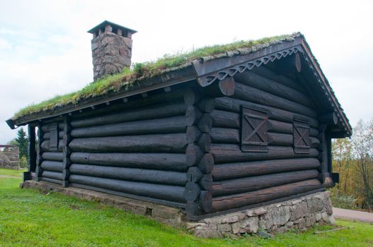 Traditional Norwegian log cabin