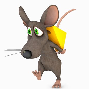 3d render of a toon mouse