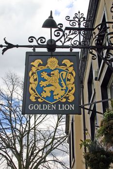 Golden Lion Pub Sign in Chester