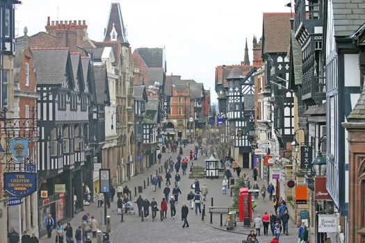 Shoppers in Chester