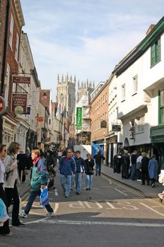 Tourists Near York Cathedral UK