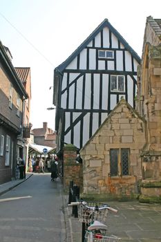 Old Buildings and Street Market in York