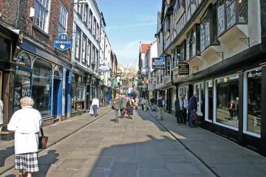 Tourists Near York Cathedral UK