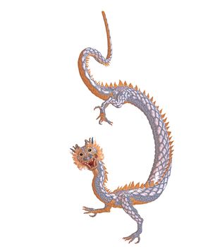 3d render of an eastern dragon