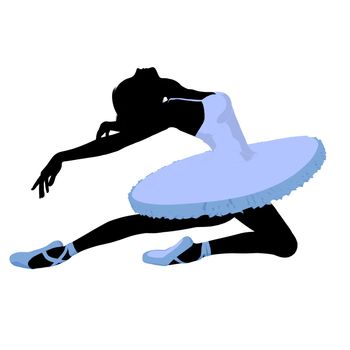 Ballerina silhouette on a white background