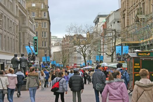 Shoppers in Liverpool UK